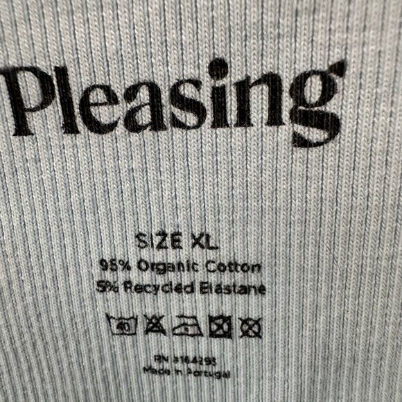 The Pleasing Ribbed Tank Top in Blue Size XL Brand New - Picture 4 of 11